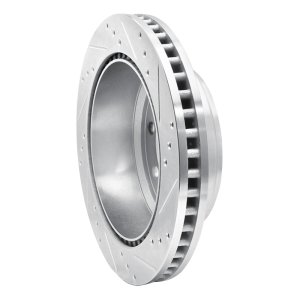 Ford E-150 Brake Rotor (1) - Rear Left - R1 Concepts - Drilled & Slotted - Silver - `08-`25